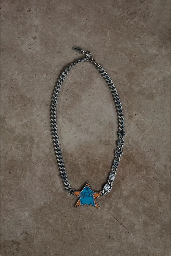 Heaven Star Necklace - Aged Silver