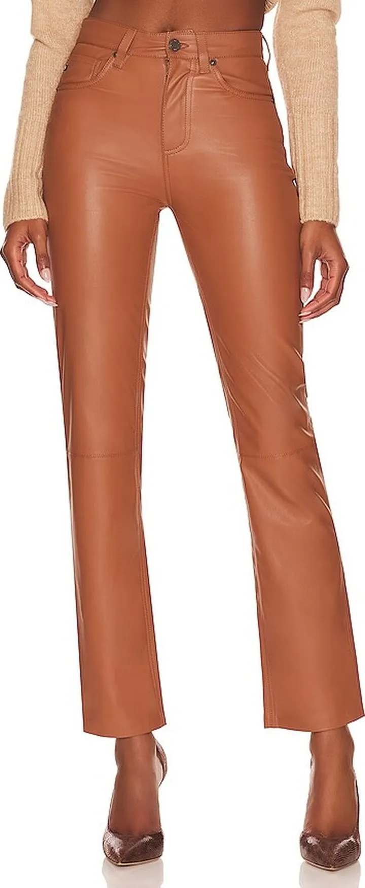 Alexxis Faux Leather Straight