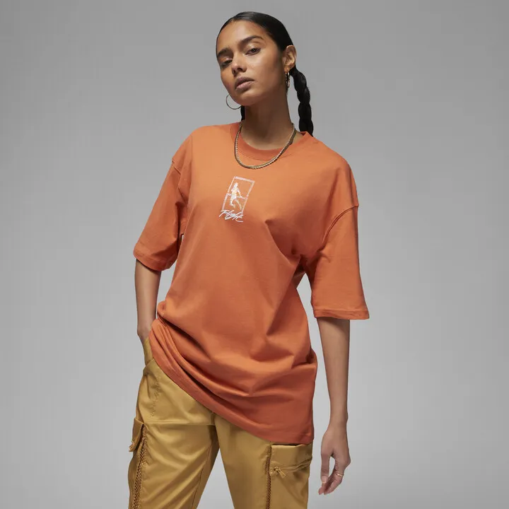 Women's Jordan Flight T-Shirt in Orange