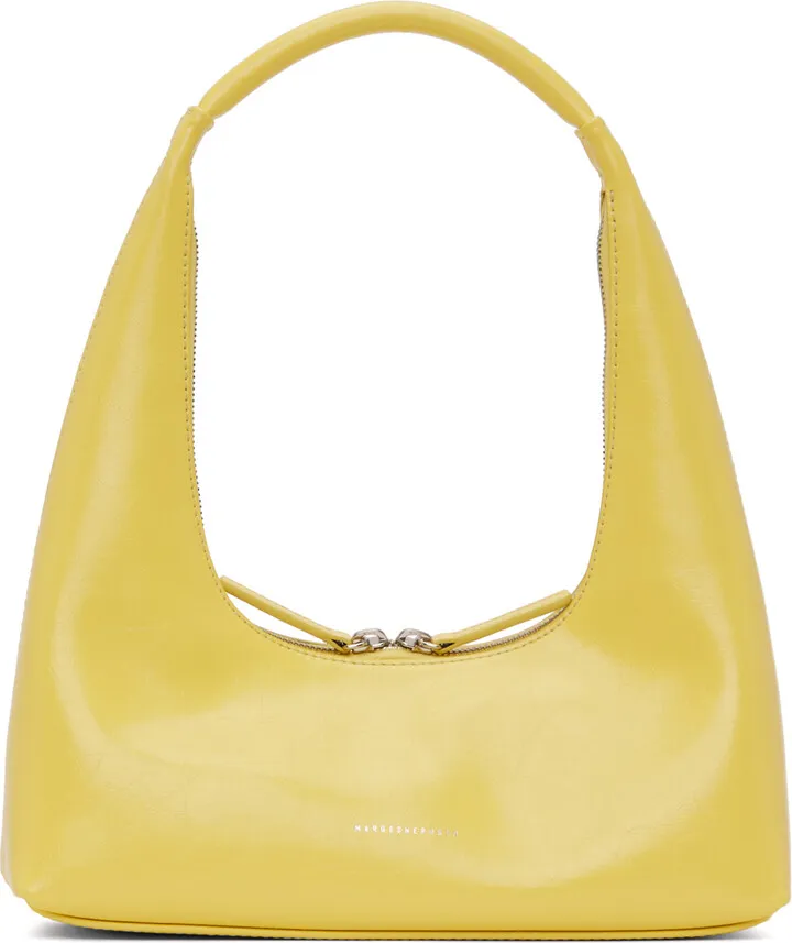 Marge Sherwood Yellow Crinkled Shoulder Bag