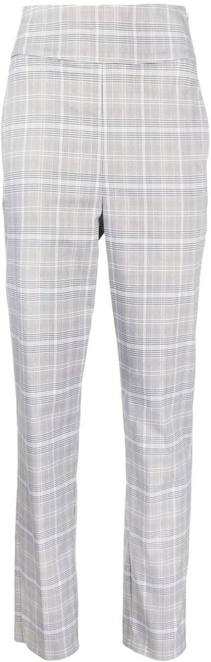 Check-Pattern Straight Trousers