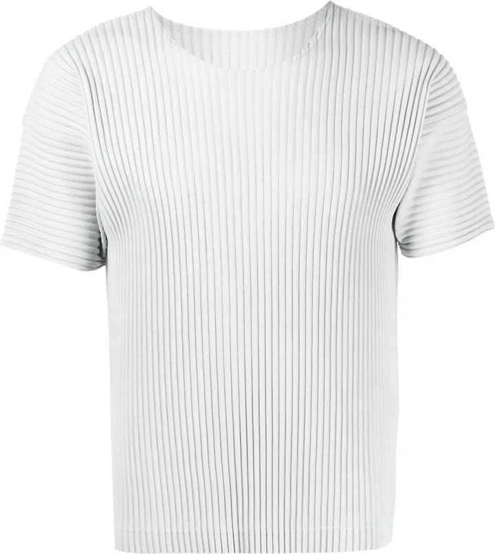 ribbed-knit T-shirt