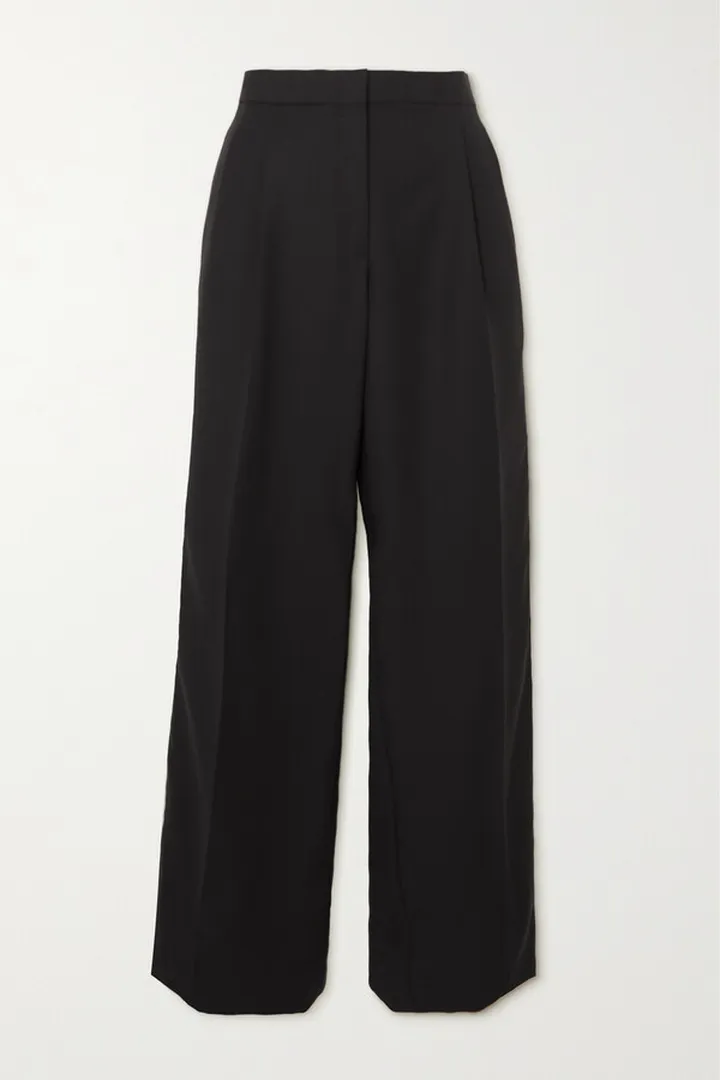 Brioni - Baretha Paneled Wool Straight-leg Pants - Black