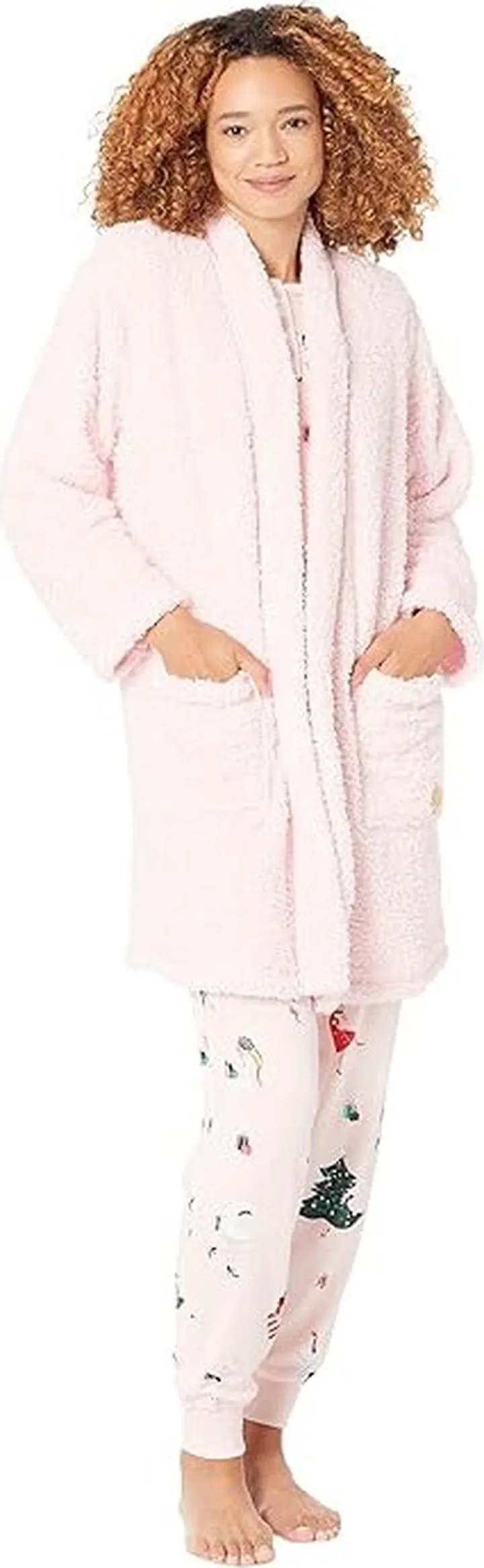 Kate Spade New York Sherpa Fleece Robe (Pastry Pink) Women's Robe