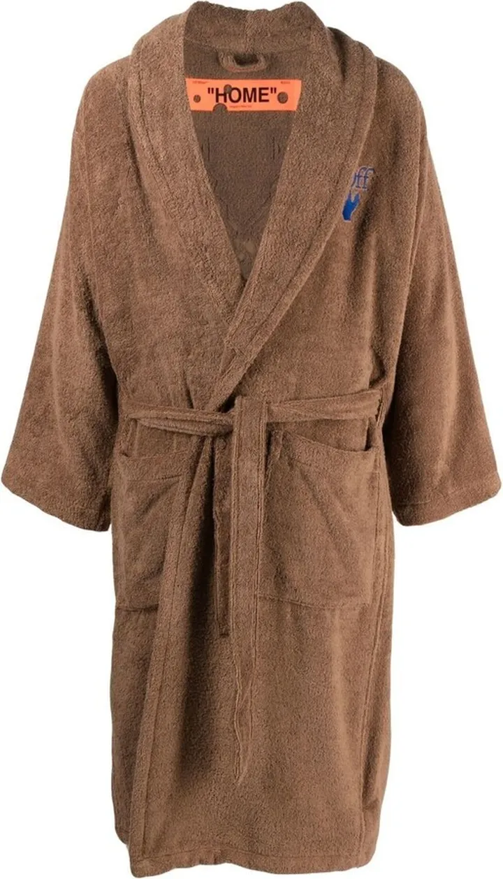 Hands Off cotton dressing gown