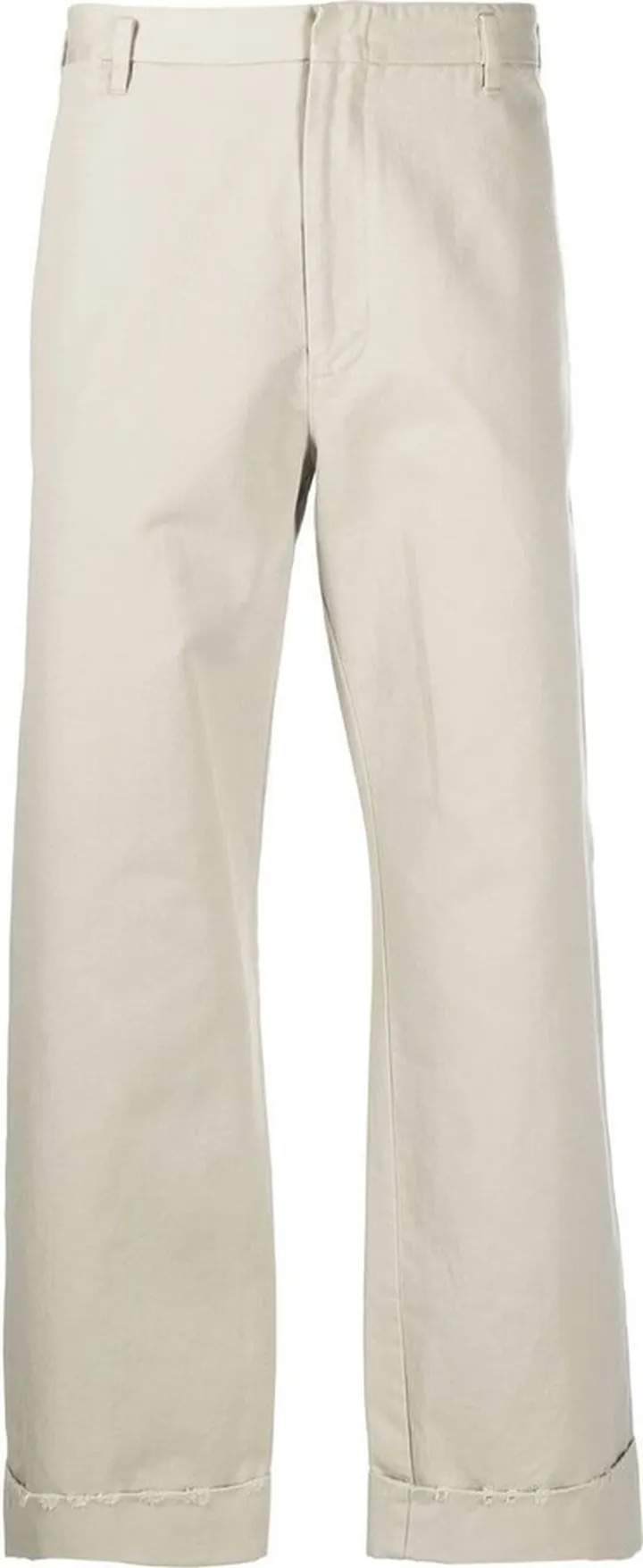 Turn-Up Cuff Straight Leg Trousers