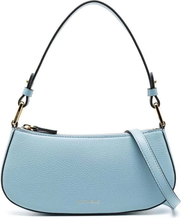 Logo-Detail Zip-Up Shoulder Bag