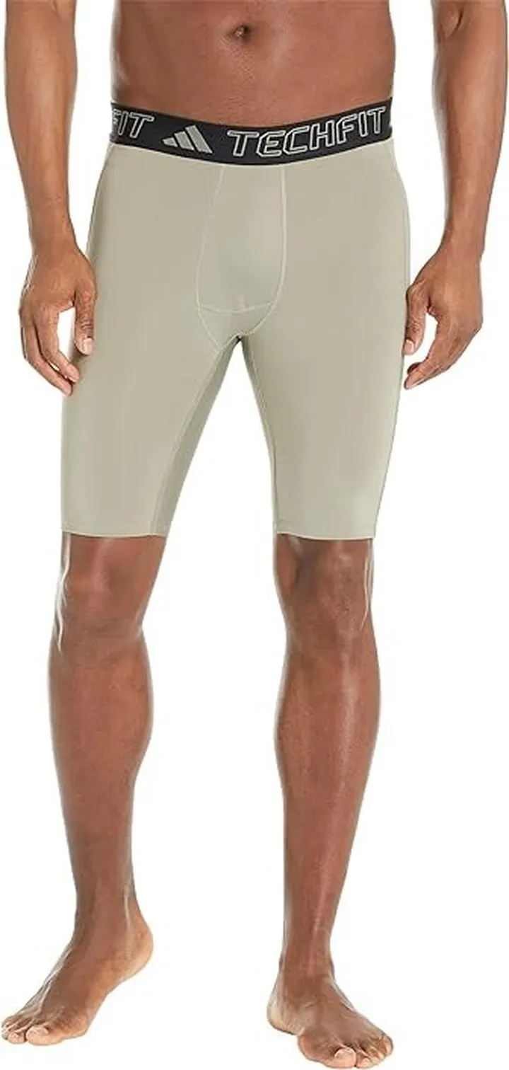 adidas Techfit Aeroready Training Short Tights (Silver Pebble) Men's Casual Pants