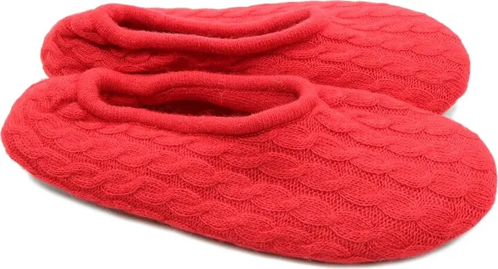 Portolano Ladies Ballerina Cables Slippers