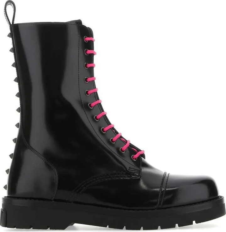 Valentino Garavani Untitled Lace-Up Combat Boots