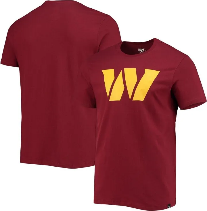 Men's '47 Burgundy Washington Commanders Logo Imprint Super Rival T-shirt