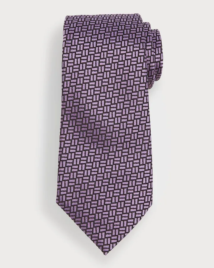 Men's Parquet Silk Tie