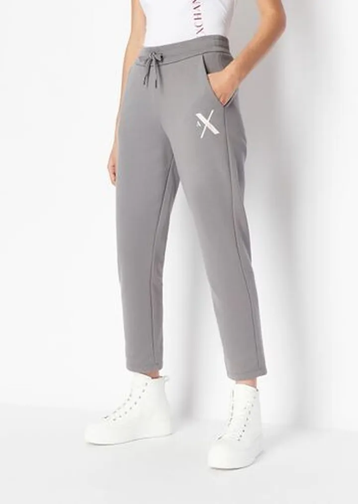 Organic fleece cotton blend cropped jogger sweatpants
