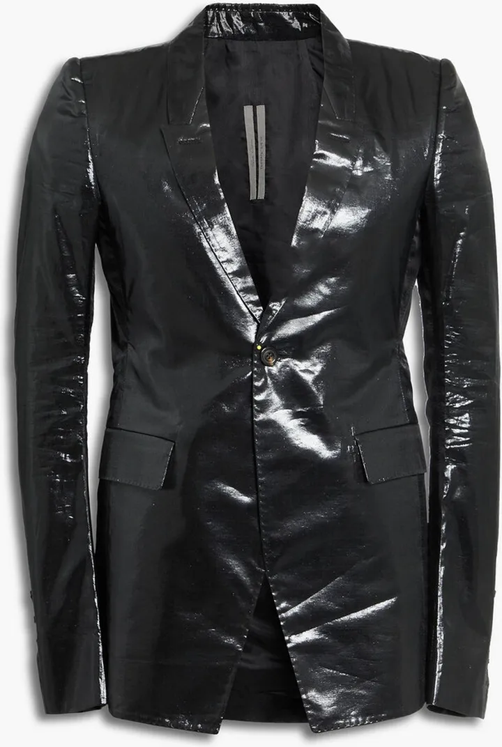 Slim-fit lamé blazer