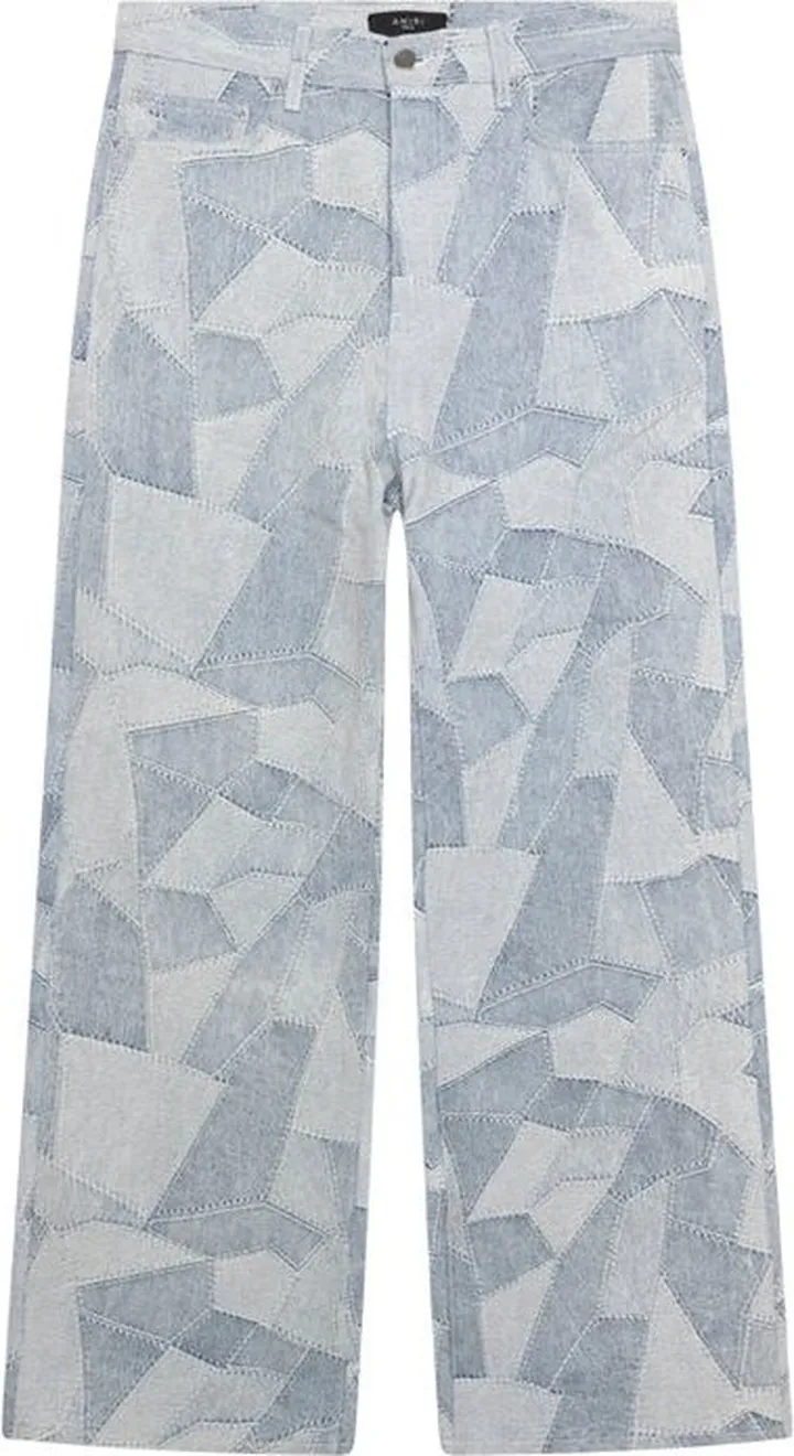 Amiri Patchwork Baggy Wide-Leg Jeans