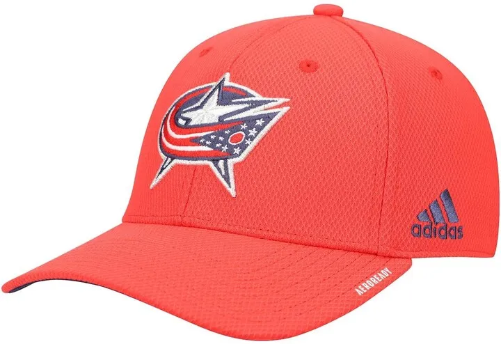 Men's Red Columbus Blue Jackets Locker Room Coach Flex Hat