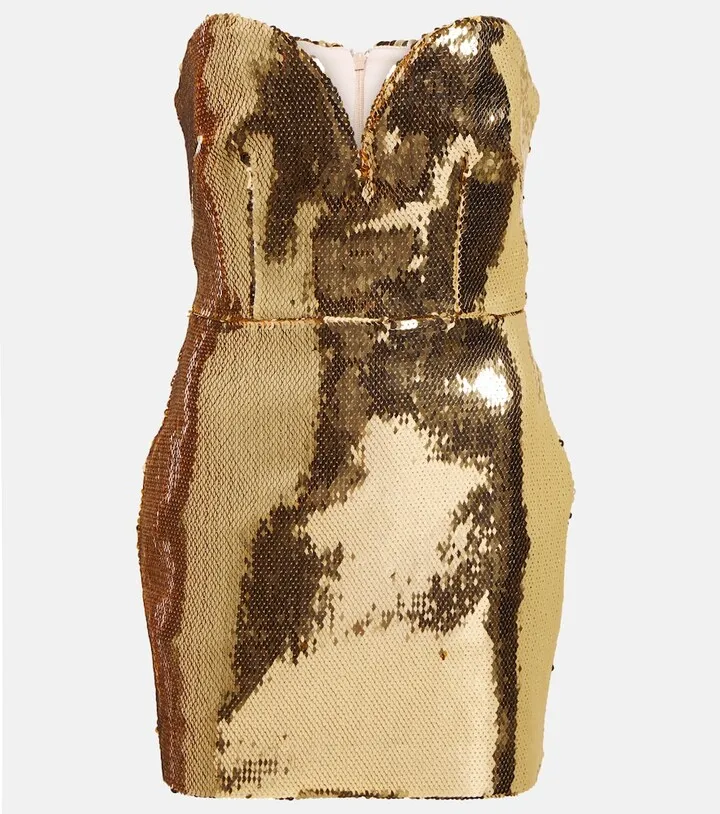 Keaton sequined strapless minidress