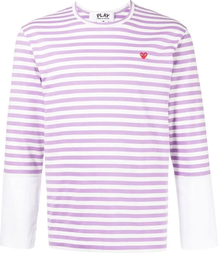 long-sleeve striped T-shirt