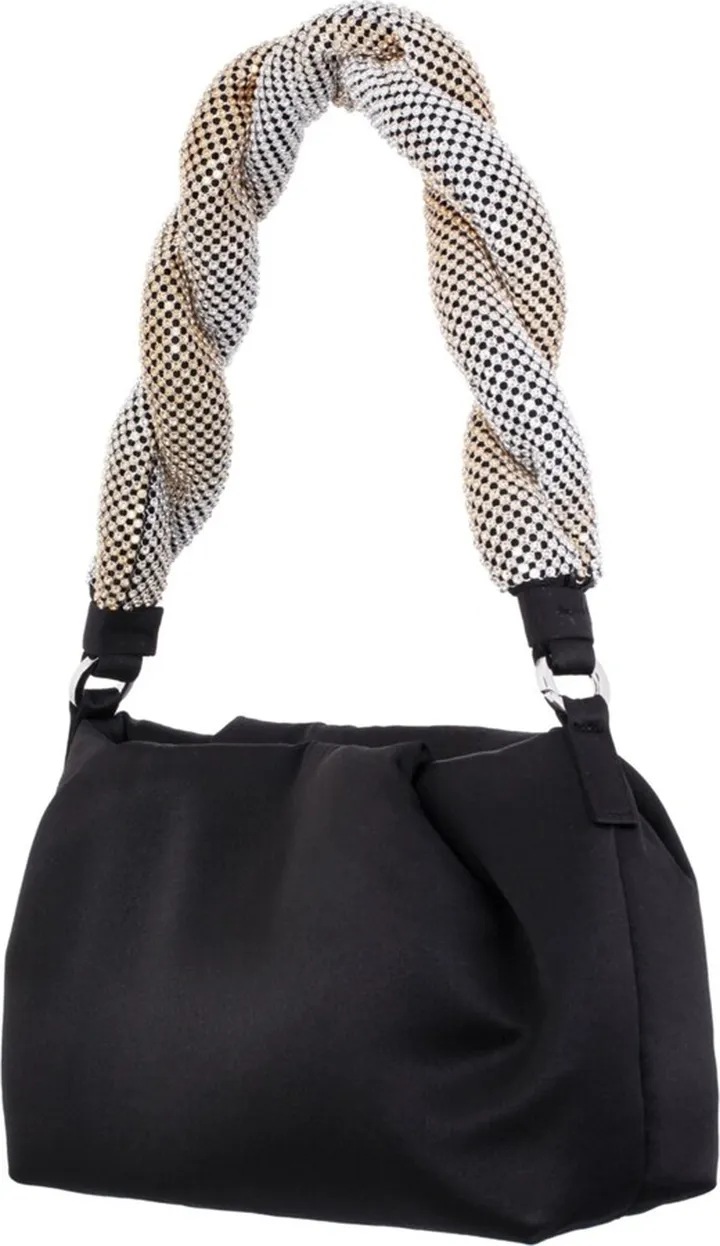 Nina Ombre Twisted Crystal Mesh Strap Shoulder Bag