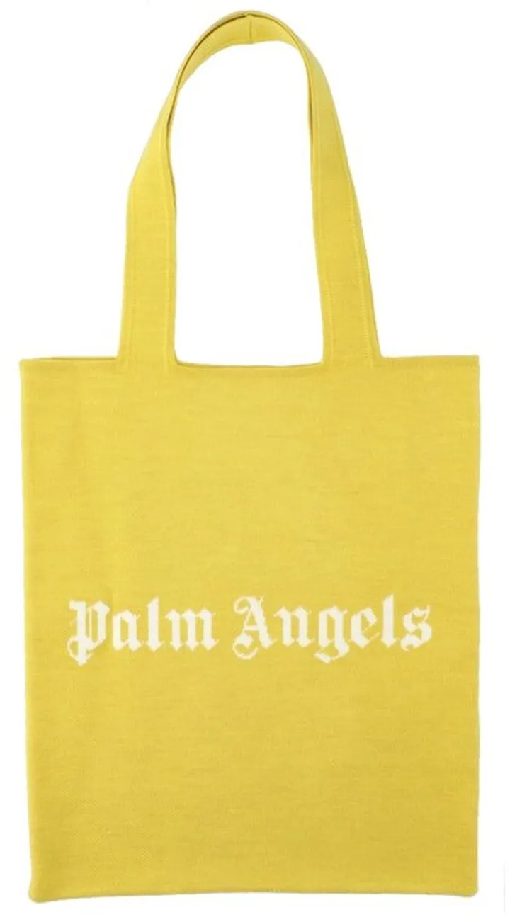 Palm Angels Logo Intarsia Open Top Tote Bag