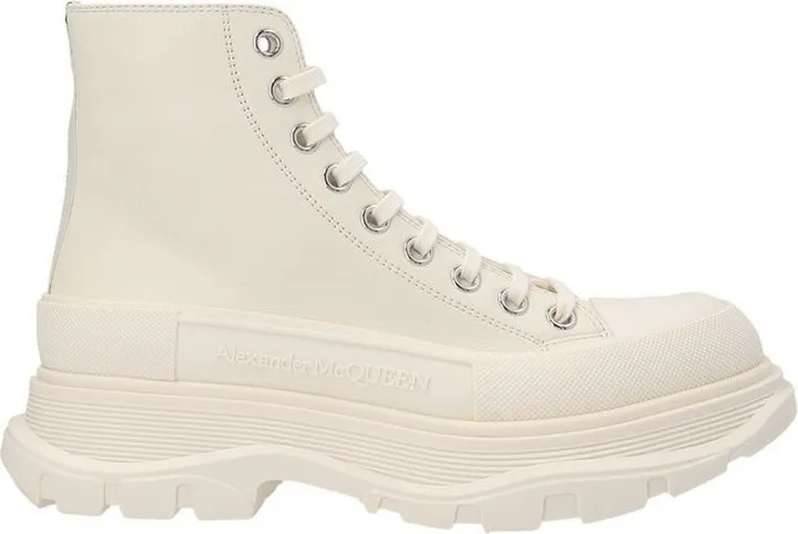 Alexander McQueen Logo Detailed Lace-Up Boots
