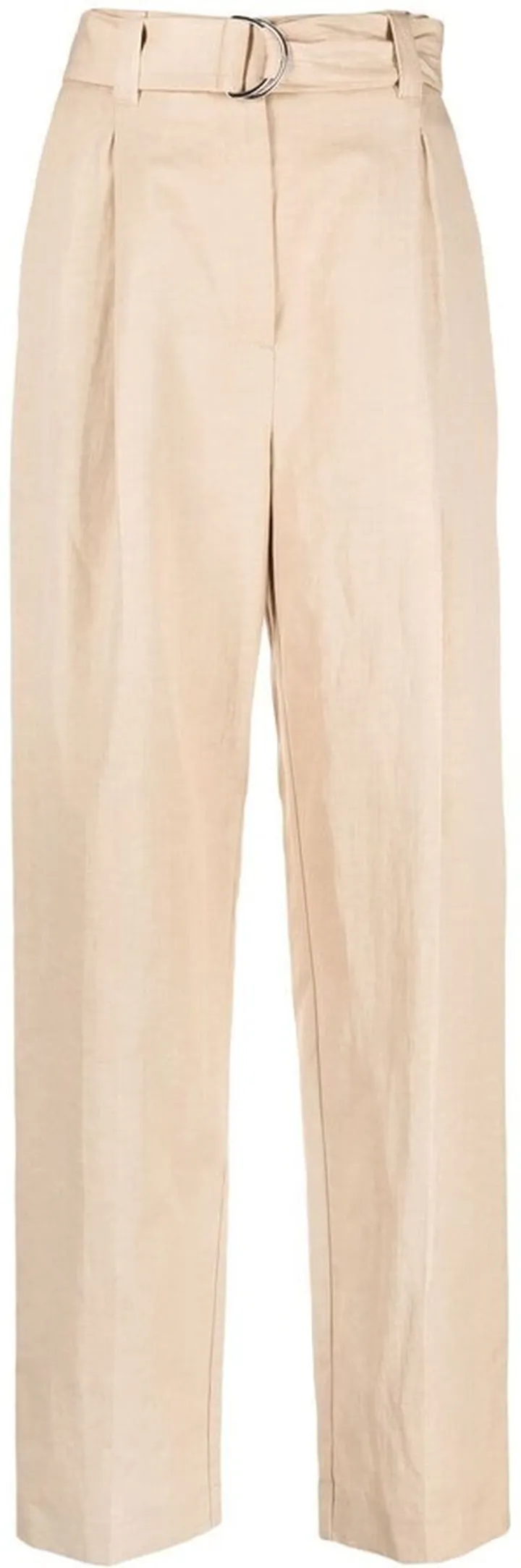 Belted Straight-Leg Trousers