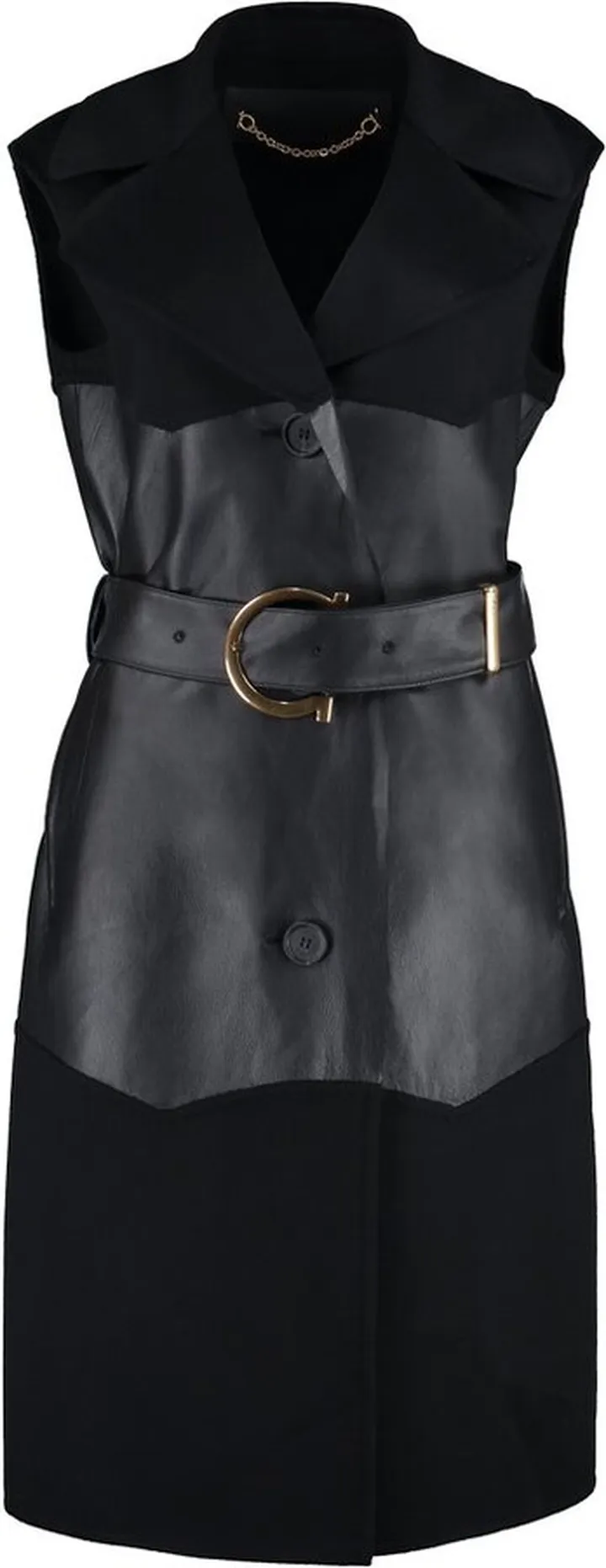 Ferragamo Belted Sleeveless Long Trench Coat