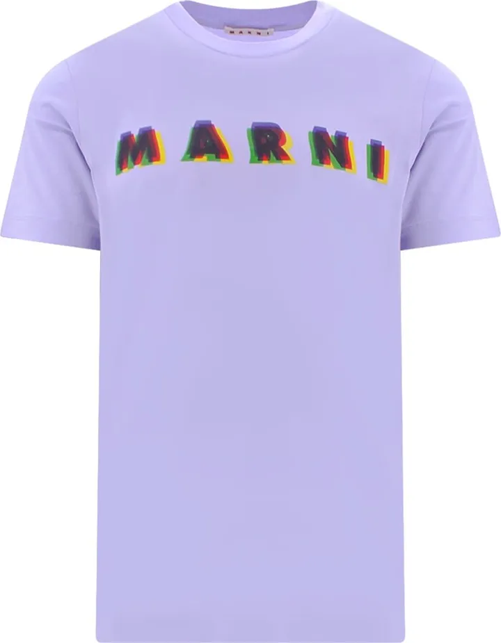 Cotton t-shirt with multicolor logo