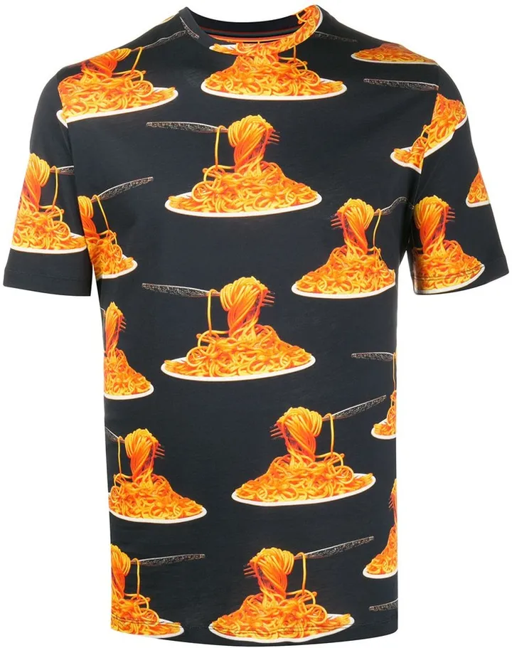 spaghetti print T-shirt