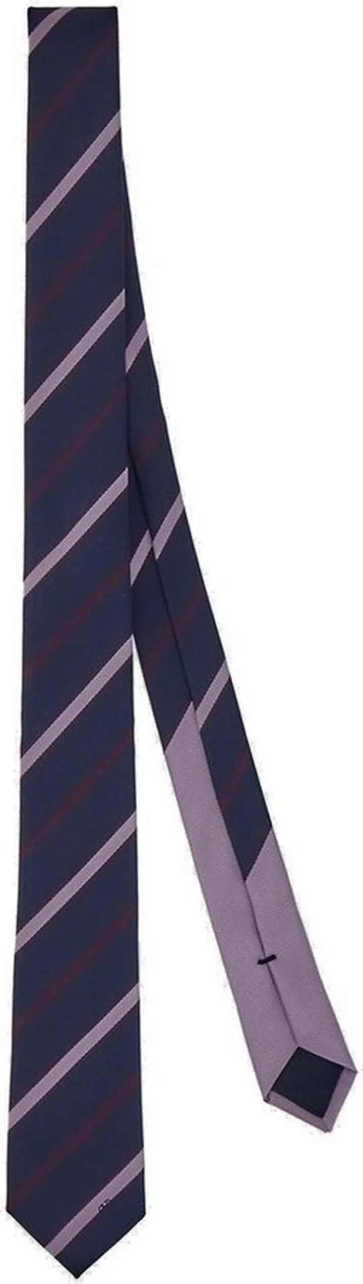 Valentino Logo Detailed Striped Tie
