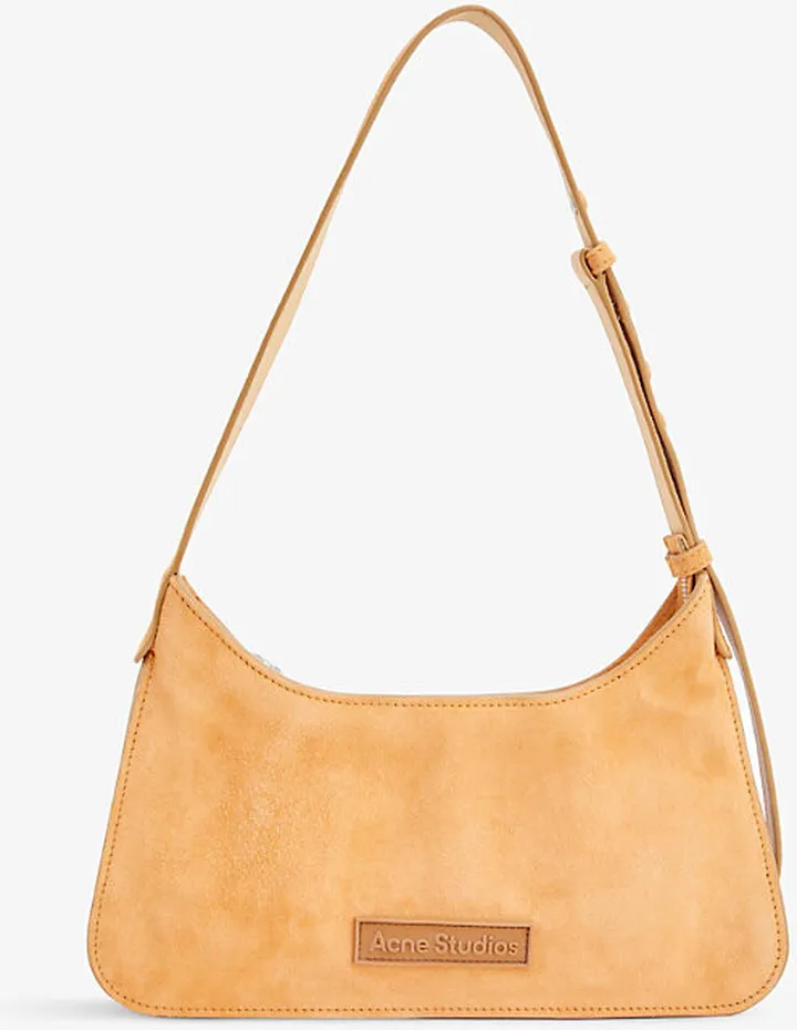 Womens Apricot Orange You Are Beaut Leather Cross-body bag