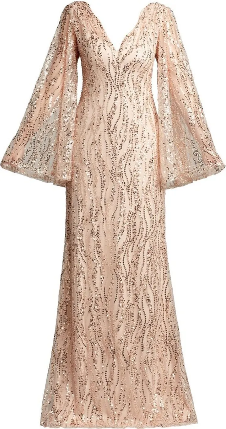 Magnolia embellished tulle gown