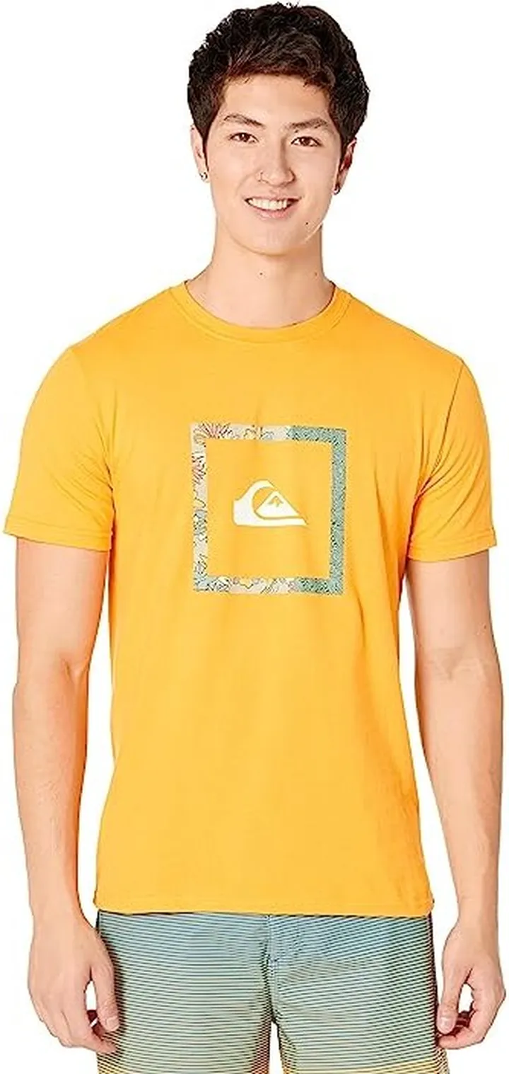 Quiksilver Funky Fills Short Sleeve Tee (Golden Rod) Men's Clothing