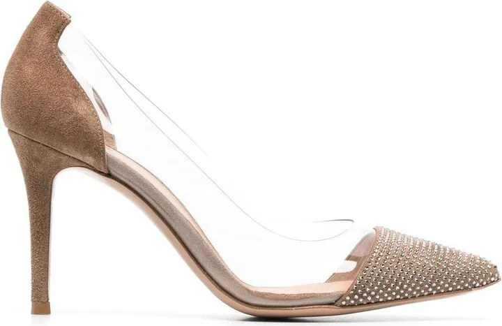 Plexi pointed-toe 85mm pumps