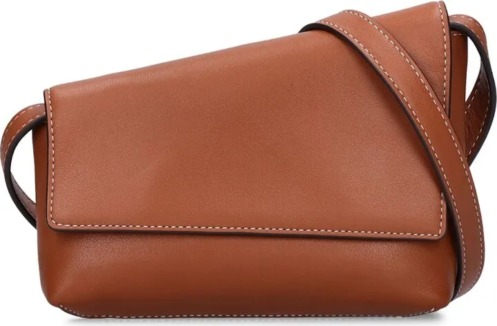 Acute leather shoulder bag