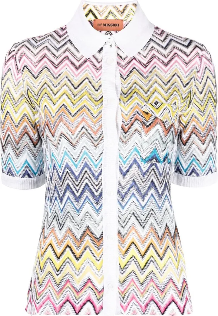 Zigzag Patter Polo Shirt