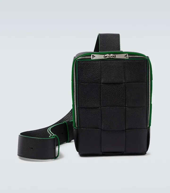 Cassette leather crossbody bag