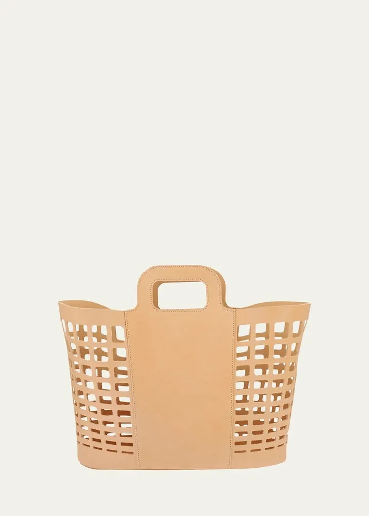 Demijohn Cutout Leather Tote Bag