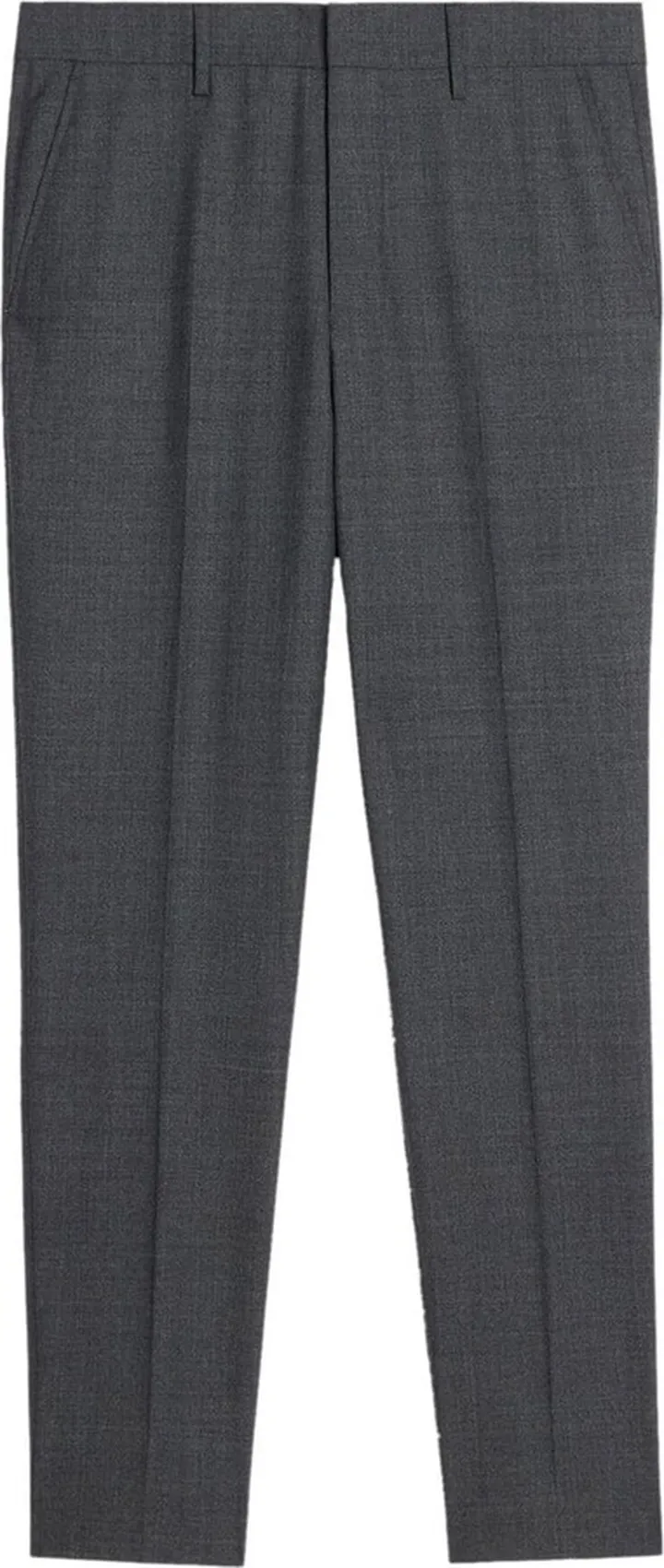 Tapered-Leg Virgin Wool Trousers