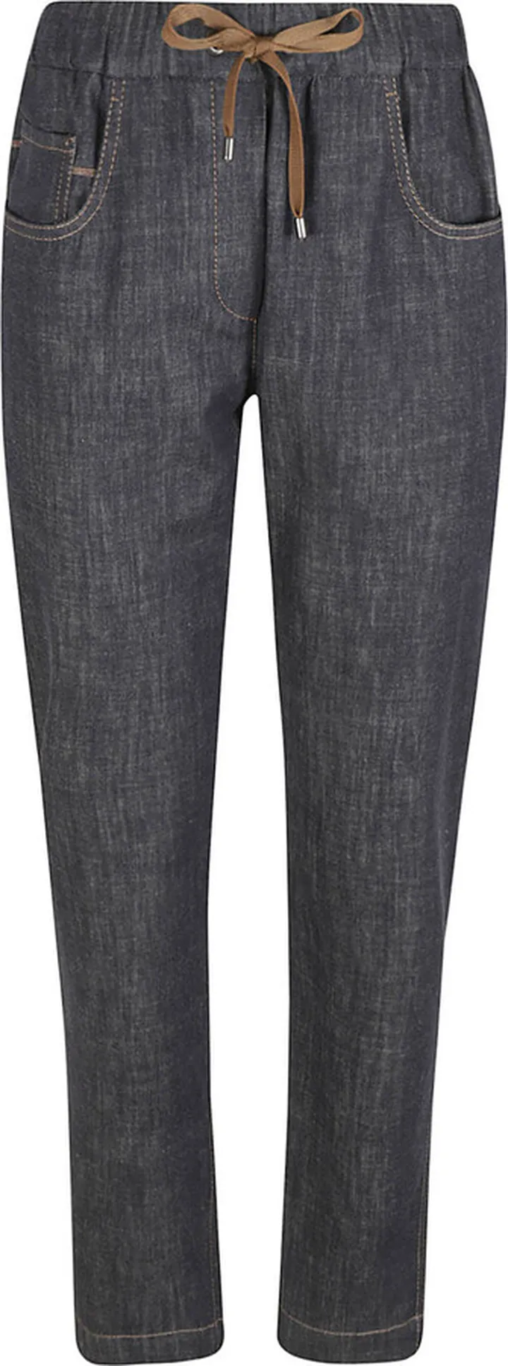 Drawstring Waist 5 Pockets Jeans