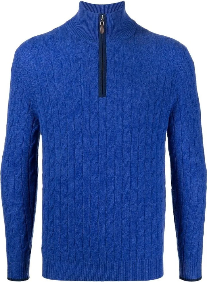 Cable-Knit Half-Zip Jumper
