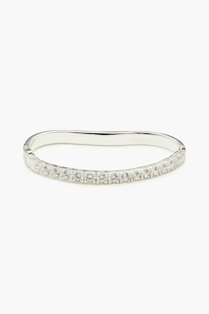 Silver-plated Siamite bangle