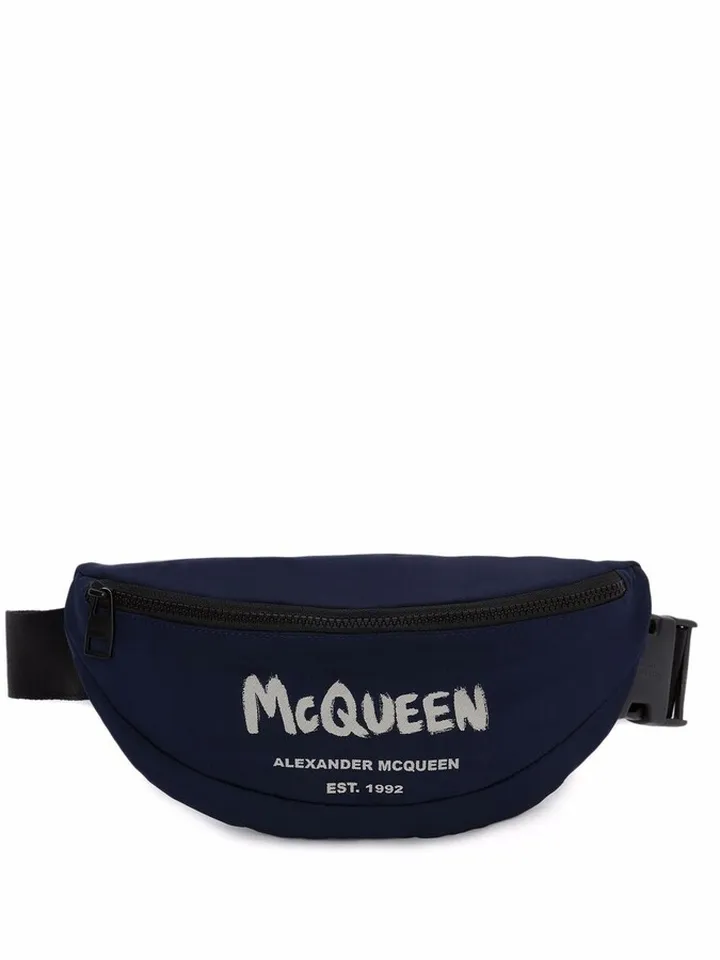 Logo-Print Two-Tone Belt Bag
