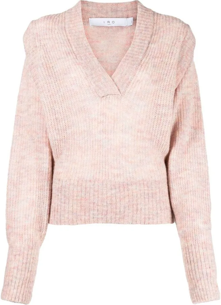V-neck knitted jumper