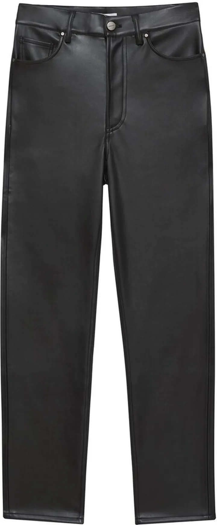 Black Sonya Faux Leather Trousers