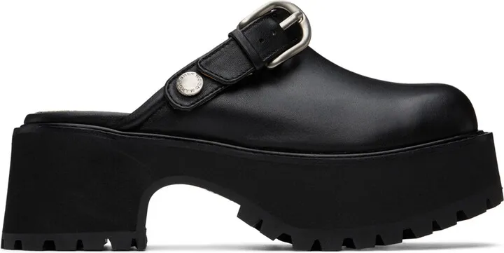 Marge Sherwood Black 70's Clogs