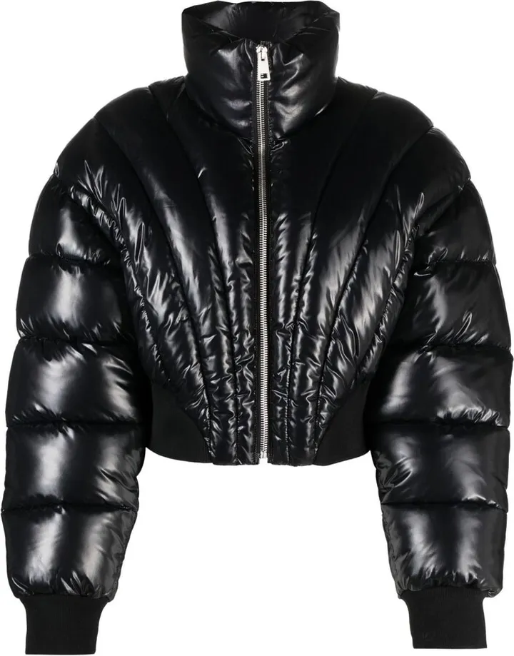 Black Cropped Puffer Jacket