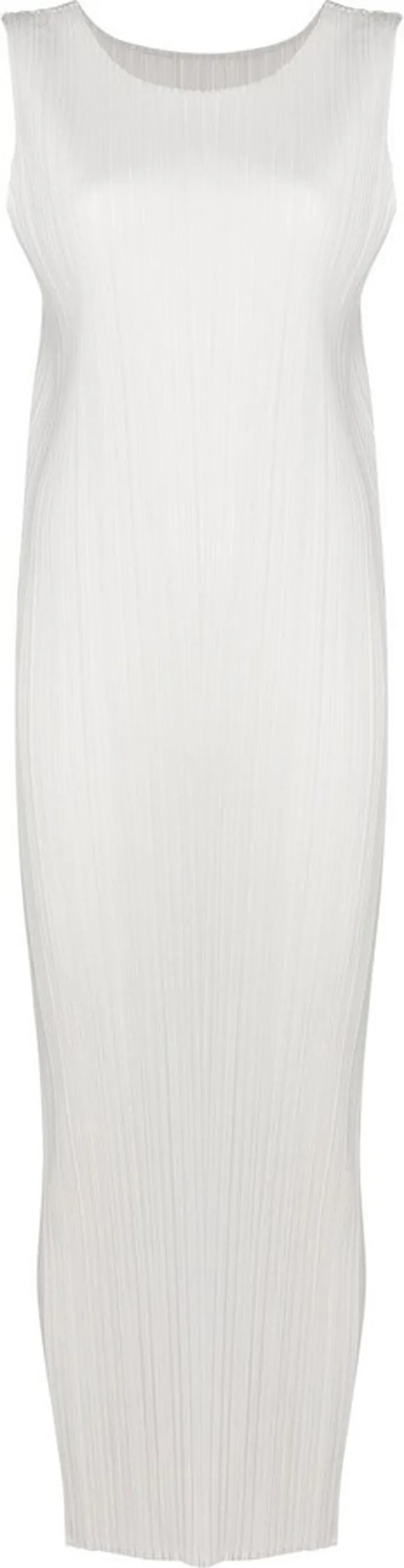 Pleated Sleeveless Midi Dress