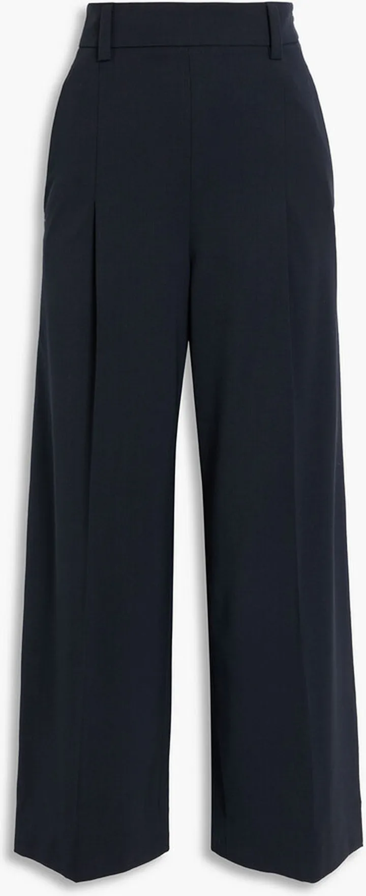 Wool-blend wide-leg pants