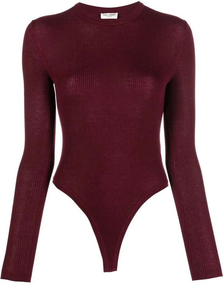 Long-Sleeve Knitted Bodysuit